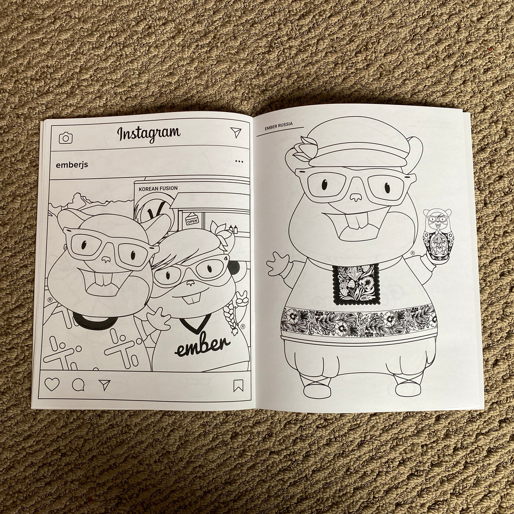 Ember Mascots Coloring Book | DevSwag
